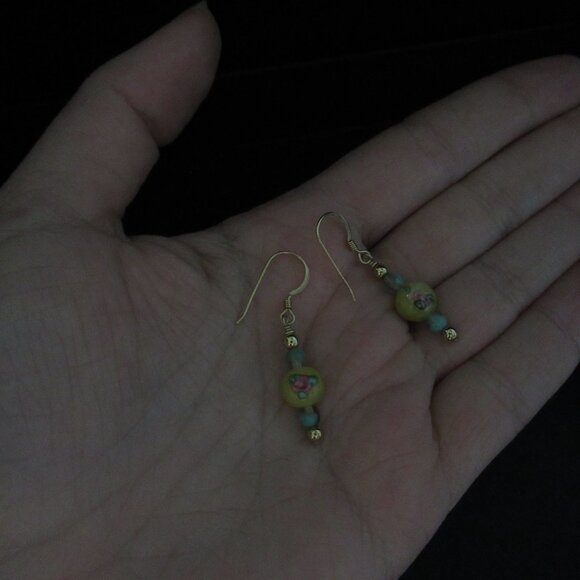 Vintage Czech Lampwork earrings - Picture 9 of 11